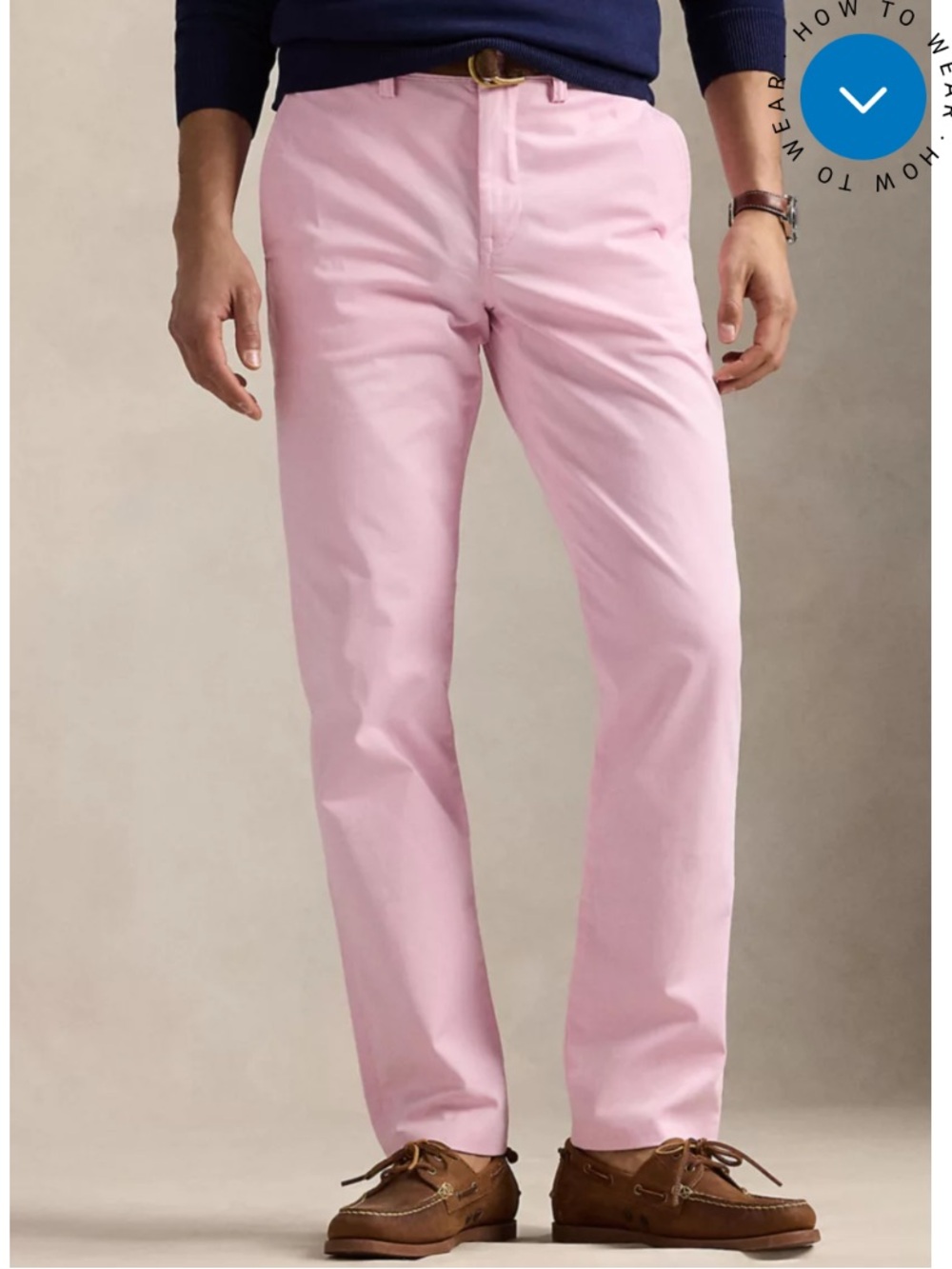 Ralph Lauren Suffield Pant - Light Pink Men's Chino Pants 36/32